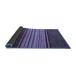 Sideview of Abstract Blue Modern Rug, abs5481blu