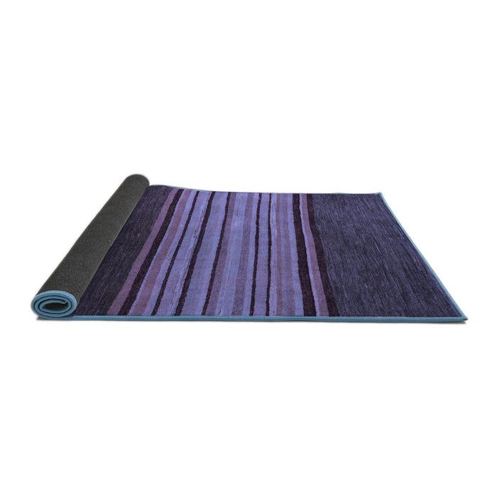 Sideview of Abstract Blue Modern Rug, abs5481blu