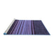 Sideview of Machine Washable Abstract Blue Modern Rug, wshabs5481blu