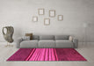 Machine Washable Abstract Pink Modern Rug in a Living Room, wshabs5481pnk