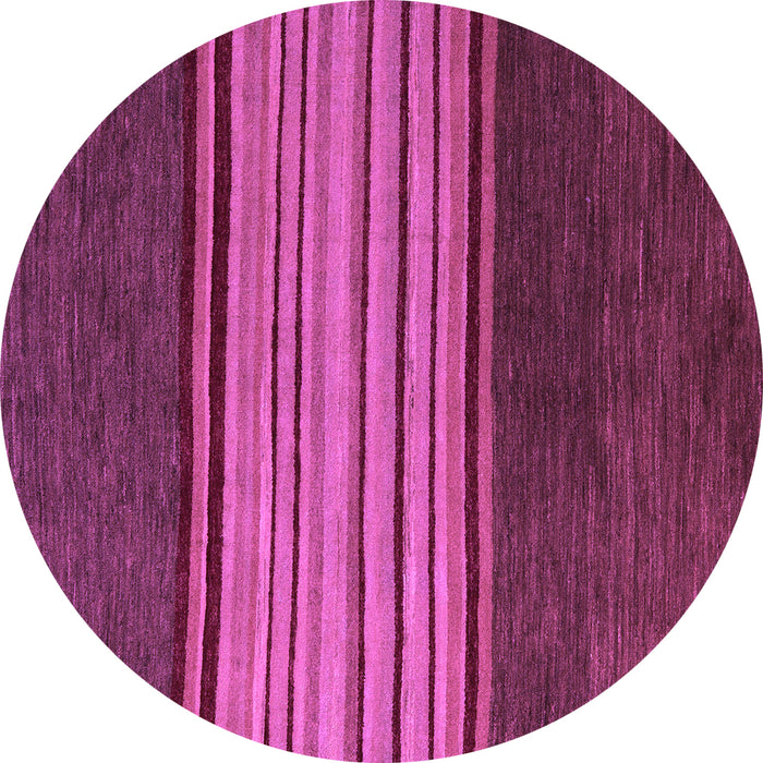 Round Machine Washable Abstract Purple Modern Area Rugs, wshabs5481pur