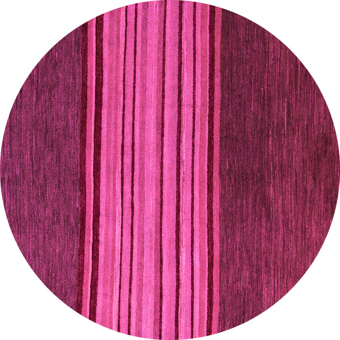 Round Abstract Pink Modern Rug, abs5481pnk
