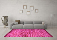 Machine Washable Abstract Pink Modern Rug, wshabs5482pnk