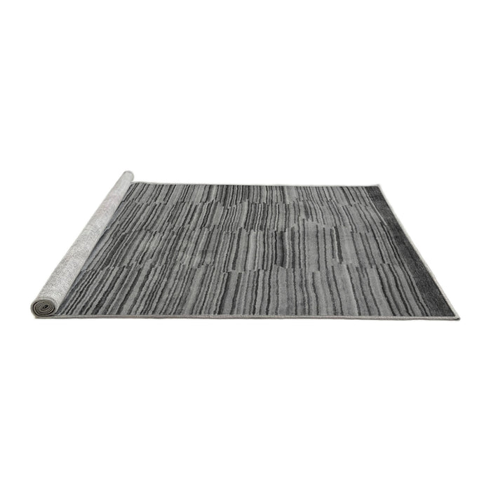Sideview of Machine Washable Abstract Gray Modern Rug, wshabs5482gry