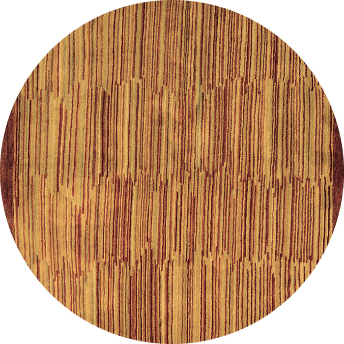 Round Machine Washable Abstract Brown Modern Rug, wshabs5482brn
