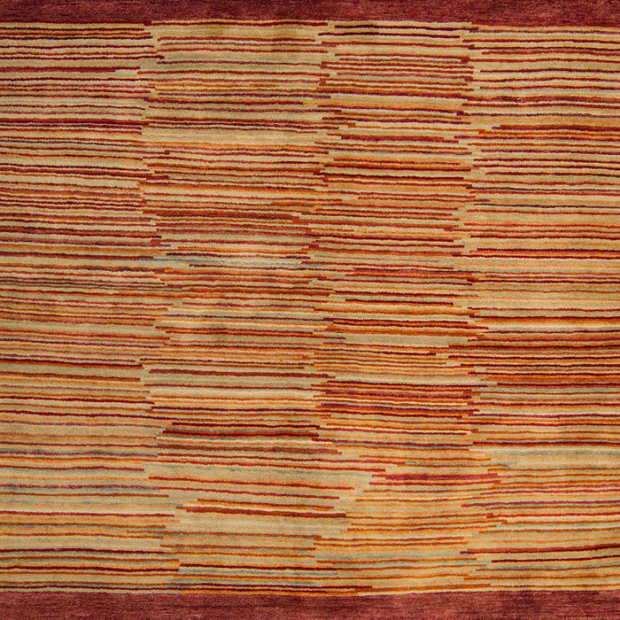 Square Abstract Orange Modern Rug, abs5482