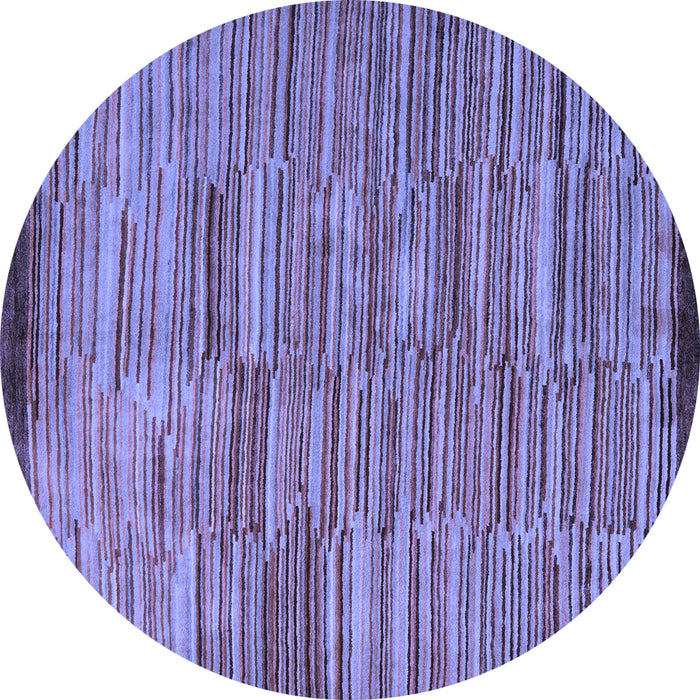 Round Abstract Blue Modern Rug, abs5482blu