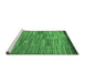 Sideview of Machine Washable Abstract Emerald Green Modern Area Rugs, wshabs5482emgrn