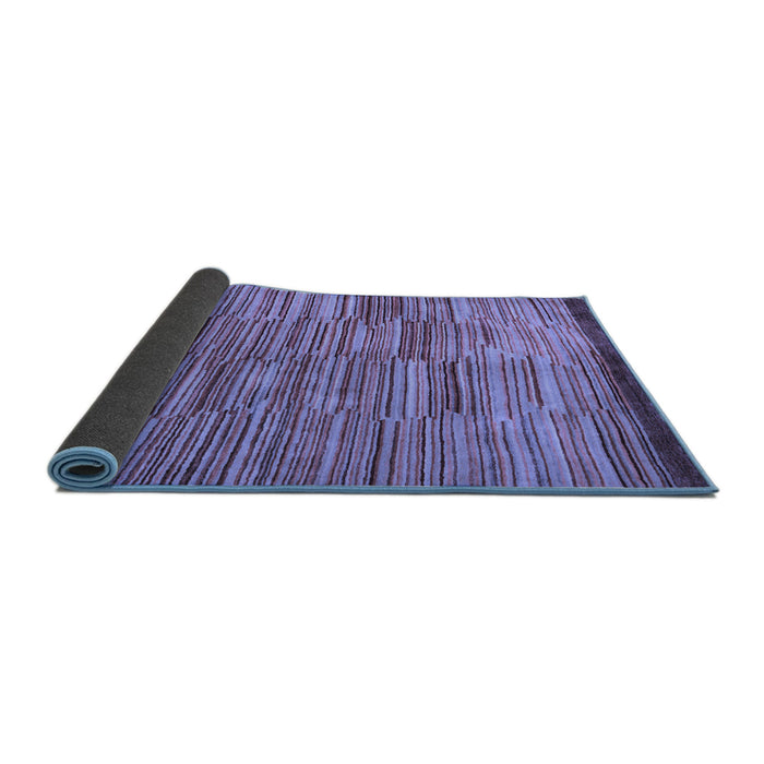 Sideview of Abstract Blue Modern Rug, abs5482blu