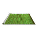 Sideview of Machine Washable Abstract Green Modern Area Rugs, wshabs5482grn