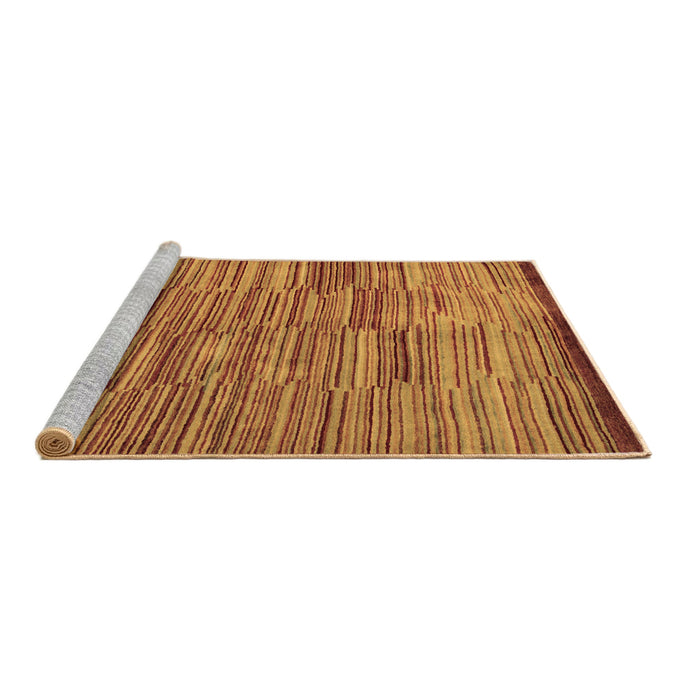 Sideview of Machine Washable Abstract Brown Modern Rug, wshabs5482brn