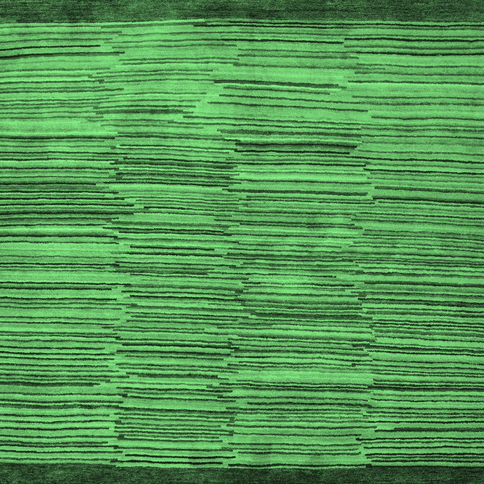 Square Machine Washable Abstract Emerald Green Modern Area Rugs, wshabs5482emgrn