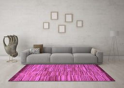 Machine Washable Abstract Purple Modern Area Rugs in a Living Room, wshabs5482pur