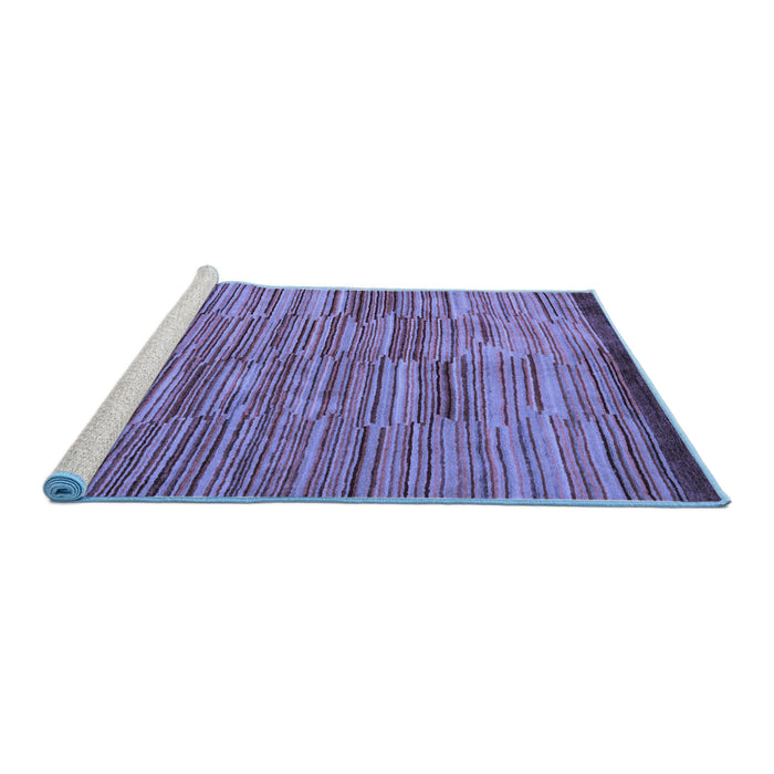 Sideview of Machine Washable Abstract Blue Modern Rug, wshabs5482blu