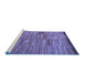 Sideview of Machine Washable Abstract Blue Modern Rug, wshabs5482blu