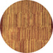 Round Abstract Brown Modern Rug, abs5482brn