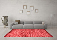 Machine Washable Abstract Red Modern Rug, wshabs5482red