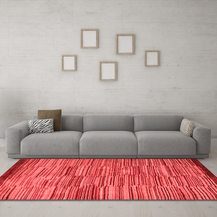 Modern Red Washable Rugs