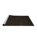 Sideview of Machine Washable Abstract Dark Brown Rug, wshabs5483