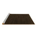 Sideview of Machine Washable Abstract Brown Modern Rug, wshabs5483brn