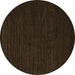 Round Abstract Brown Modern Rug, abs5483brn