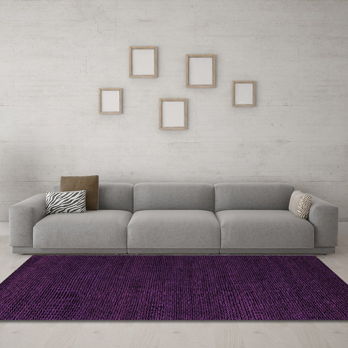 Machine Washable Abstract Purple Modern Area Rugs in a Living Room, wshabs5483pur