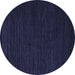 Round Machine Washable Abstract Blue Modern Rug, wshabs5483blu