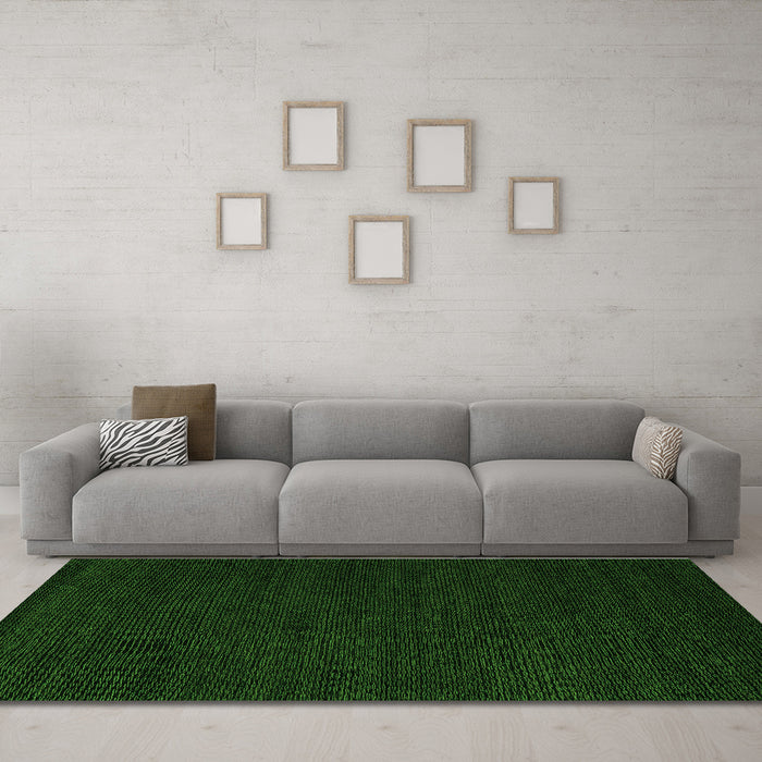 Machine Washable Abstract Green Modern Area Rugs in a Living Room,, wshabs5483grn