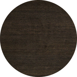 Round Abstract Dark Brown Modern Rug, abs5483