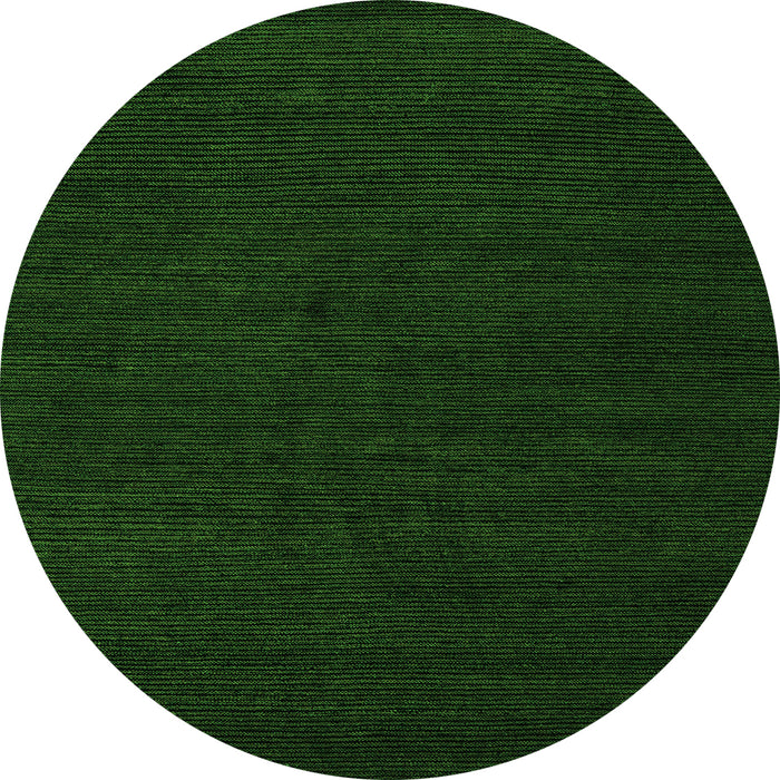 Round Machine Washable Abstract Green Modern Area Rugs, wshabs5483grn