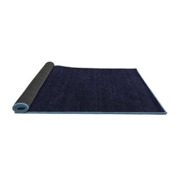 Sideview of Abstract Blue Modern Rug, abs5483blu