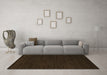 Machine Washable Abstract Brown Modern Rug in a Living Room,, wshabs5483brn