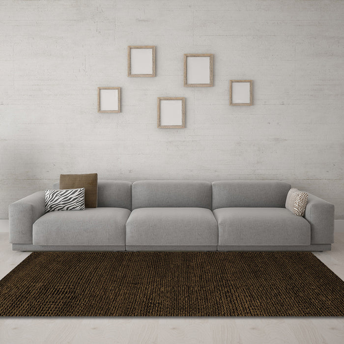 Machine Washable Abstract Brown Modern Rug in a Living Room,, wshabs5483brn