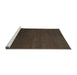 Sideview of Machine Washable Abstract Black Brown Rug, wshabs5484