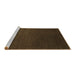 Sideview of Machine Washable Abstract Brown Modern Rug, wshabs5484brn