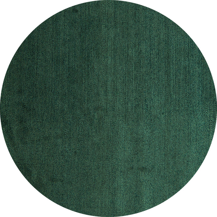 Round Machine Washable Abstract Turquoise Modern Area Rugs, wshabs5484turq