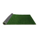 Sideview of Abstract Green Modern Rug, abs5484grn