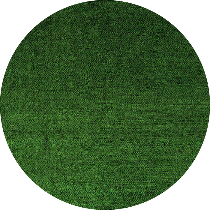 Round Machine Washable Abstract Green Modern Area Rugs, wshabs5484grn