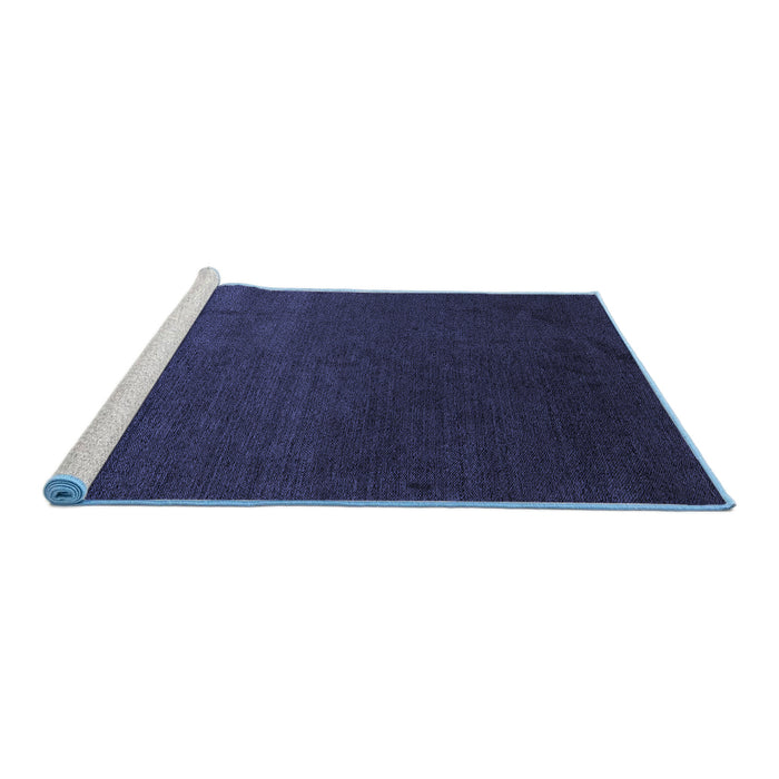 Sideview of Machine Washable Abstract Blue Modern Rug, wshabs5484blu