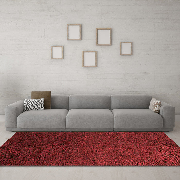 Modern Red Washable Rugs