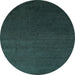 Round Abstract Light Blue Modern Rug, abs5484lblu