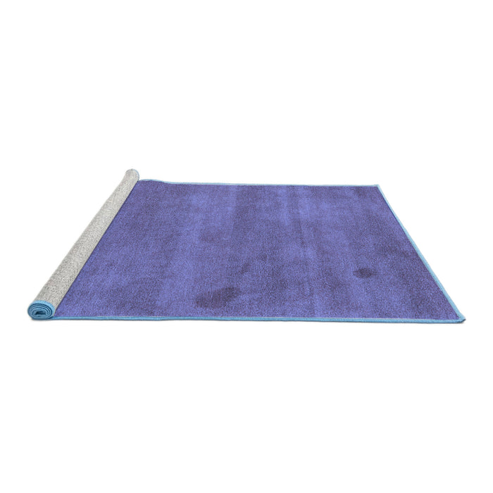 Sideview of Machine Washable Abstract Blue Modern Rug, wshabs5485blu