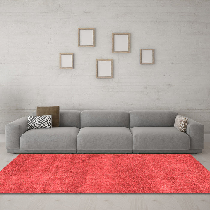 Modern Red Washable Rugs