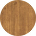 Round Abstract Brown Modern Rug, abs5485brn