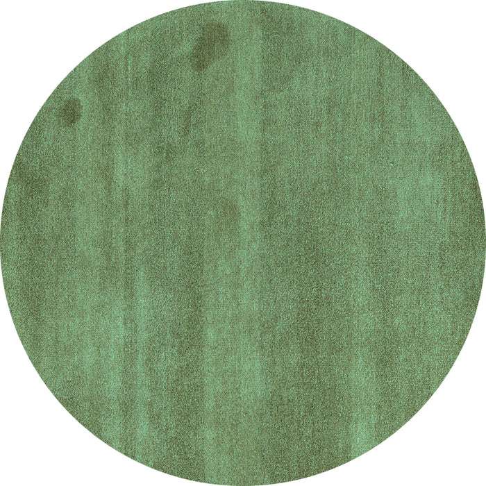 Round Abstract Turquoise Modern Rug, abs5485turq