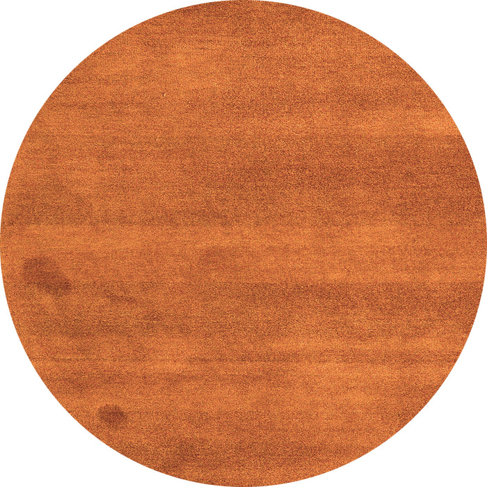 Round Abstract Orange Modern Rug, abs5485org
