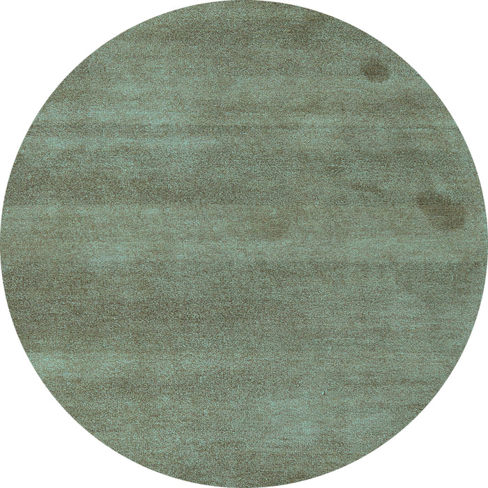 Round Abstract Light Blue Modern Rug, abs5485lblu