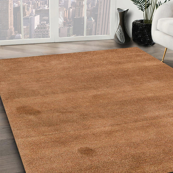 Abstract Orange Modern Rug in Family Room, abs5485