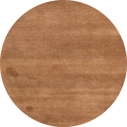 Round Abstract Orange Modern Rug, abs5485