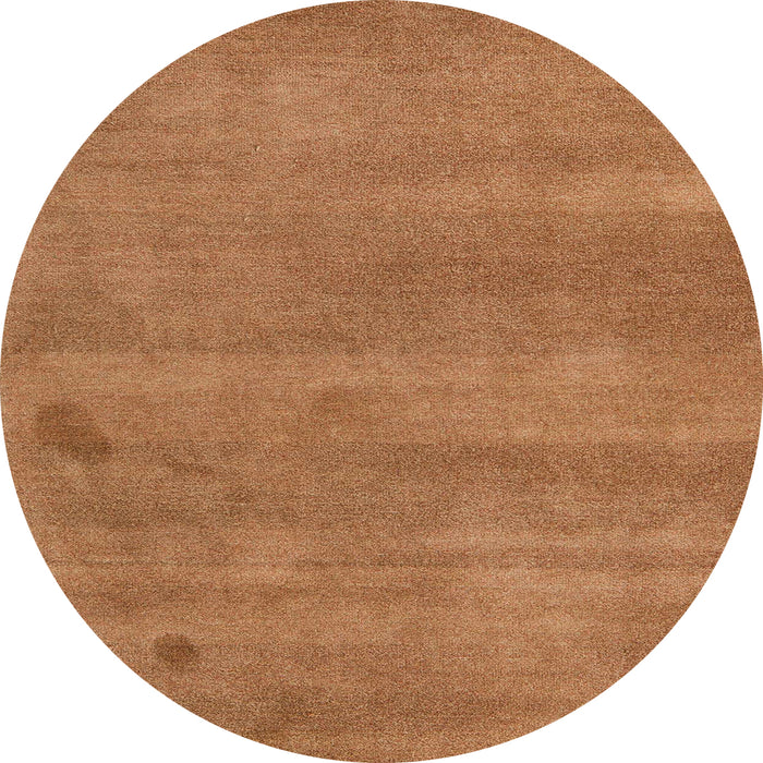 Round Abstract Orange Modern Rug, abs5485